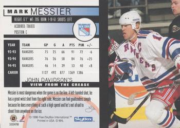 1996 Kenner/SkyBox Impact Starting Lineup Cards #53334700 Mark Messier Back