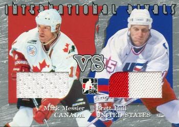 2006-07 In The Game Used International Ice - International Rivals #IR-16 Mark Messier / Brett Hull Front