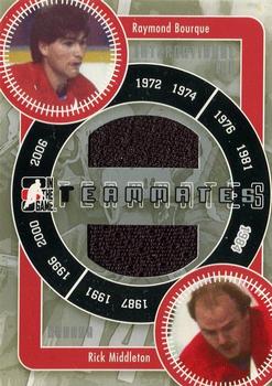 2006-07 In The Game Used International Ice - Teammates #IT-06 Ray Bourque / Rick Middleton Front