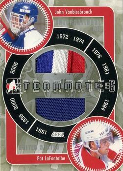 2006-07 In The Game Used International Ice - Teammates #IT-14 John Vanbiesbrouck / Pat LaFontaine Front