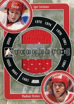 2006-07 In The Game Used International Ice - Teammates #IT-17 Igor Larionov / Vladimir Krutov Front