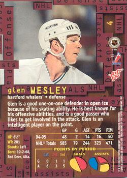 1995-96 Stadium Club - Members Only #4 Glen Wesley Back
