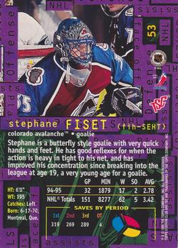 1995-96 Stadium Club - Members Only #53 Stephane Fiset Back