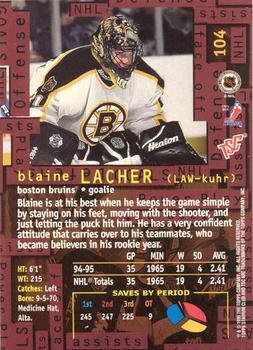 1995-96 Stadium Club - Members Only #104 Blaine Lacher Back