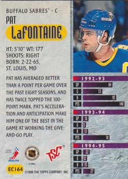 1995-96 Stadium Club - Members Only #EC164 Pat LaFontaine Back