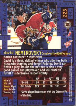 1995-96 Stadium Club - Members Only #223 David Nemirovsky Back