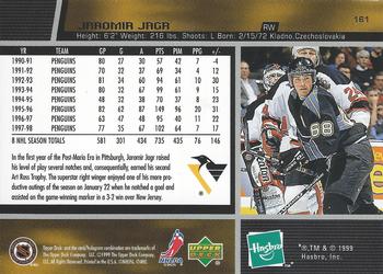 1999 Hasbro/Upper Deck Starting Lineup Cards #161 Jaromir Jagr Back