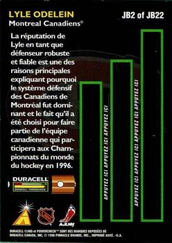 1996-97 Duracell L'Equipe Beliveau #JB2 Lyle Odelein Back