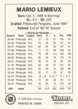 1997 Kenner Starting Lineup Cards 1998 All-Star Game Mario Lemieux #550341.00 Mario Lemieux Back
