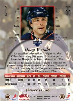 1997-98 Donruss Canadian Ice - Provincial Series Player's Club #86 Doug Weight Back