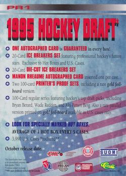 1995 Classic Hockey Draft #PR1 Bryan Berard Back