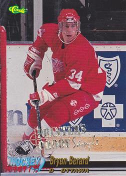 1995 Classic Hockey Draft #PR1 Bryan Berard Front