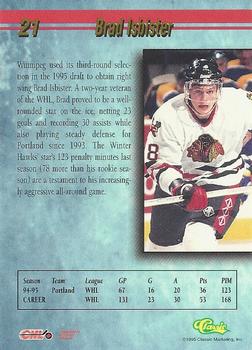 1995 Classic Hockey Draft #21 Brad Isbister Back