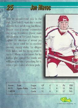 1995 Classic Hockey Draft #25 Jan Hlavac Back