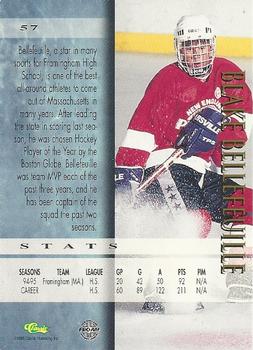 1995 Classic Hockey Draft #57 Blake Bellefeuille Back