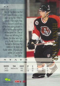 1995 Classic Hockey Draft #63 Henry Kuster Back