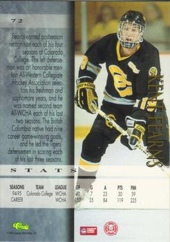 1995 Classic Hockey Draft #72 Kent Fearns Back
