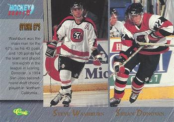1995 Classic Hockey Draft #92 Steve Washburn / Shean Donovan / Alyn McCauley / Nick Boynton Front