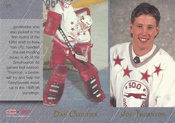 1995 Classic Hockey Draft #95 Steven Lowe / Andre Payette / Dan Cloutier / Joe Thornton Back