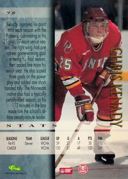1995 Classic Hockey Draft #75 Chris Kenady Back
