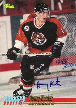 1995 Classic Hockey Draft - Autographs #NNO Henry Kuster Front