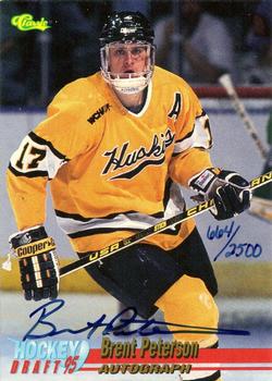 1995 Classic Hockey Draft - Autographs #NNO Brent Peterson Front