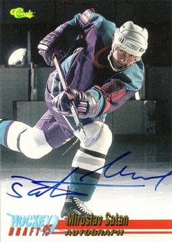 1995 Classic Hockey Draft - Autographs #NNO Miroslav Satan Front