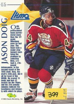 1995 Classic Hockey Draft - CHL All-Stars #AS15 Jason Doig Back