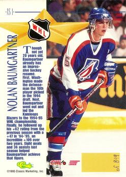 1995 Classic Hockey Draft - CHL All-Stars #AS1 Nolan Baumgartner Back