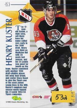 1995 Classic Hockey Draft - CHL All-Stars #AS3 Henry Kuster Back