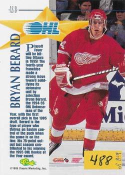 1995 Classic Hockey Draft - CHL All-Stars #AS8 Bryan Berard Back