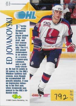 1995 Classic Hockey Draft - CHL All-Stars #AS9 Ed Jovanovski Back