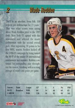 1995 Classic Hockey Draft - Gold #2 Wade Redden Back