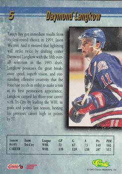 1995 Classic Hockey Draft - Gold #5 Daymond Langkow Back