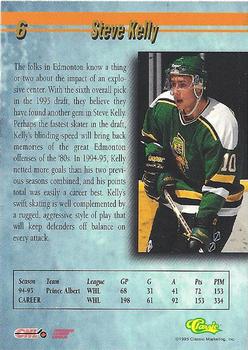 1995 Classic Hockey Draft - Gold #6 Steve Kelly Back
