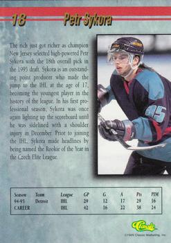 1995 Classic Hockey Draft - Gold #18 Petr Sykora Back