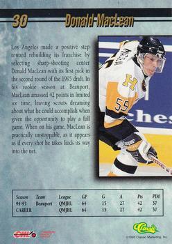 1995 Classic Hockey Draft - Gold #30 Donald MacLean Back