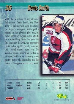 1995 Classic Hockey Draft - Gold #36 D.J. Smith Back