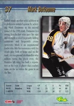 1995 Classic Hockey Draft - Gold #37 Mark Dutiaume Back