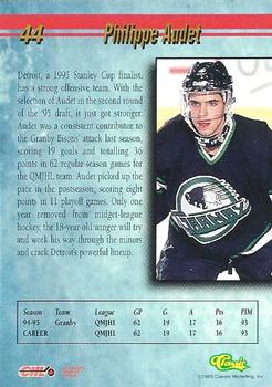 1995 Classic Hockey Draft - Gold #44 Philippe Audet Back