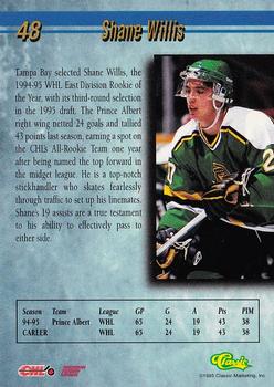 1995 Classic Hockey Draft - Gold #48 Shane Willis Back