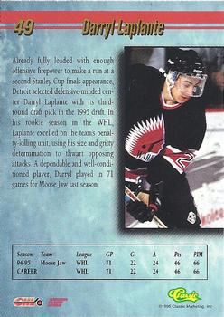 1995 Classic Hockey Draft - Gold #49 Darryl Laplante Back