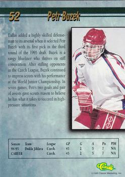 1995 Classic Hockey Draft - Gold #52 Petr Buzek Back