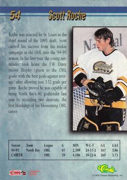 1995 Classic Hockey Draft - Gold #54 Scott Roche Back