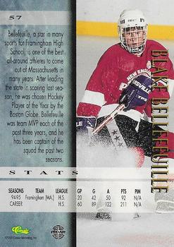 1995 Classic Hockey Draft - Gold #57 Blake Bellefeuille Back