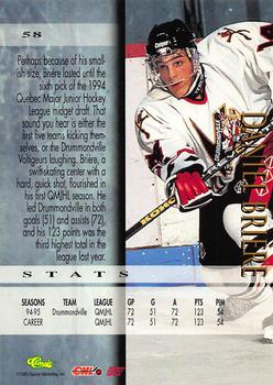 1995 Classic Hockey Draft - Gold #58 Daniel Briere Back