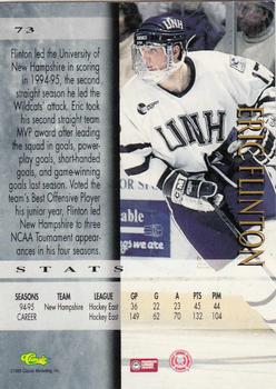 1995 Classic Hockey Draft - Gold #73 Eric Flinton Back