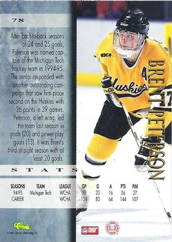 1995 Classic Hockey Draft - Gold #78 Brent Peterson Back