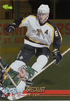1995 Classic Hockey Draft - Gold #100 Checklist: 51-100 Front