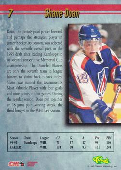 1995 Classic Draft 95 - Gold #7 Shane Doan Back